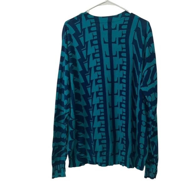 One Teaspoon Blue Long sleeve Printed Oversized Sweater(Size Medium) - Picture 4 of 8
